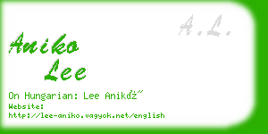 aniko lee business card